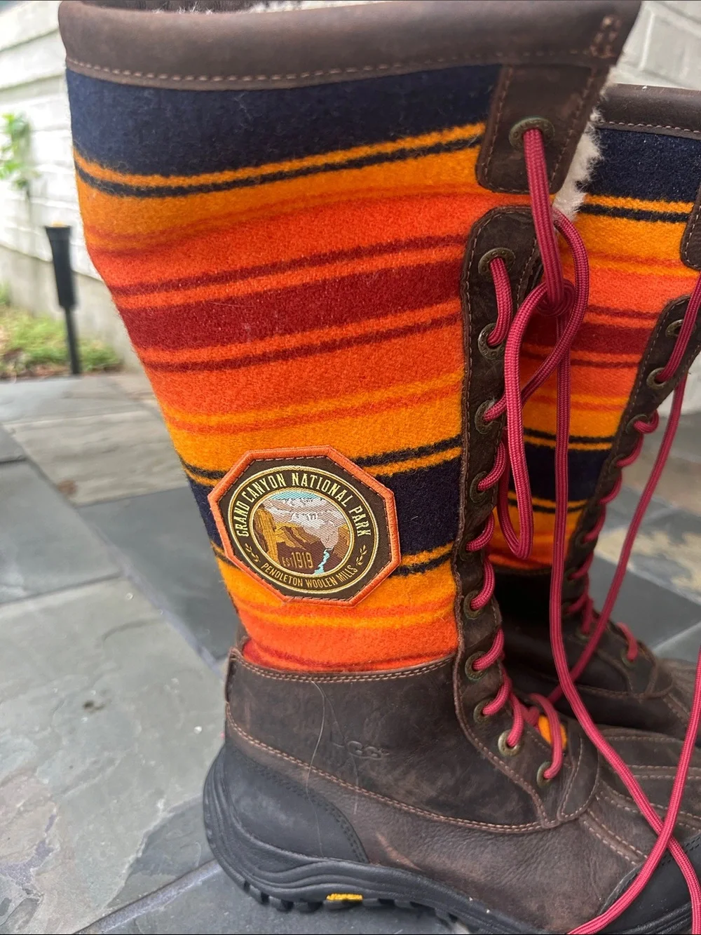 UGG x Pendleton Adirondack Tall Grand Canyon Boots 7 Waterproof Wool Leather